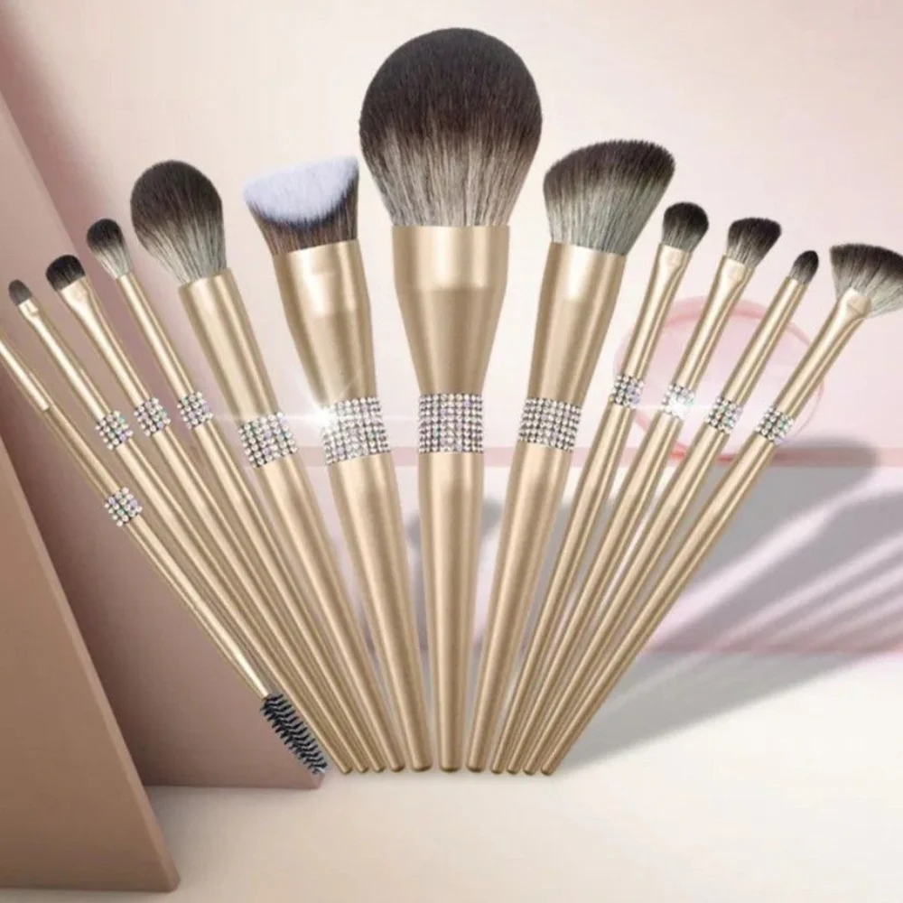 Luxurious Silver Makeup Brush Set..